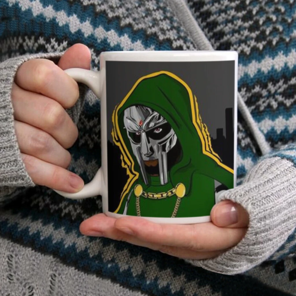 MF Doom Hip Hop Rap Ceramic Mugs Coffee Cups Milk Tea Cup ins Oatmeal Breakfast Mug Drinkware Kitchen