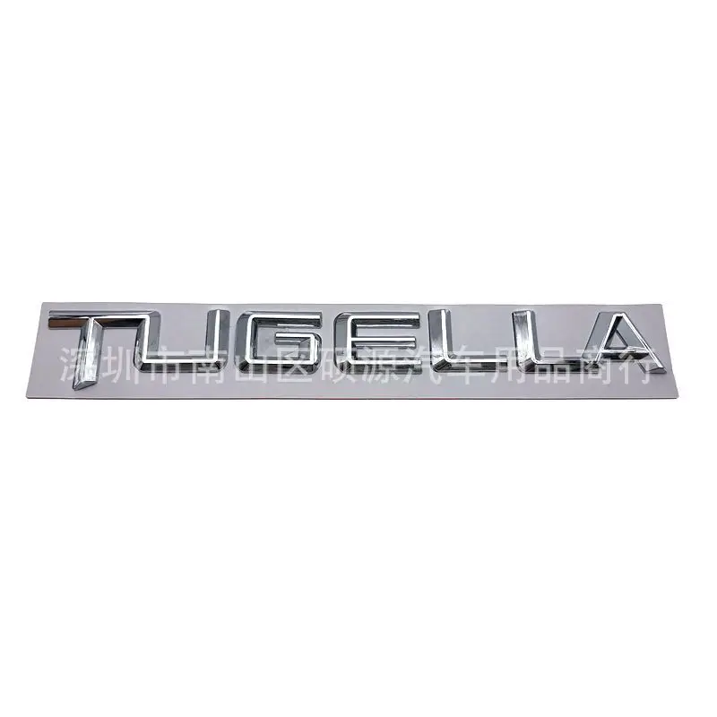 Stereo TUGELLA Logo Sticker Fit Geely Tugella Coupe SUV Side Fender Rear Boot Exterior Styling Decor Auto Mod Badge Accessories