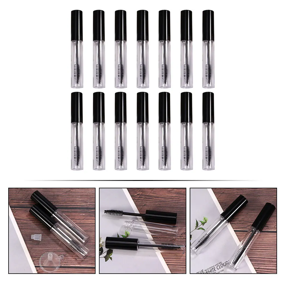 1 ensemble de tubes d'eye-liner vides, bouteille de Mascara avec baguette, taille compacte pour Application en déplacement, récipient de cils rechargeable