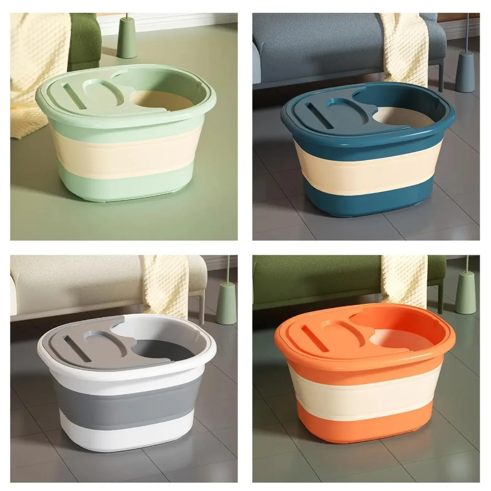 Foldable Foot Soaking Bucket Foot Massage Soaking Basin Household Sauna Bathtub Pedicure Bath Bathtub Health Accessories
