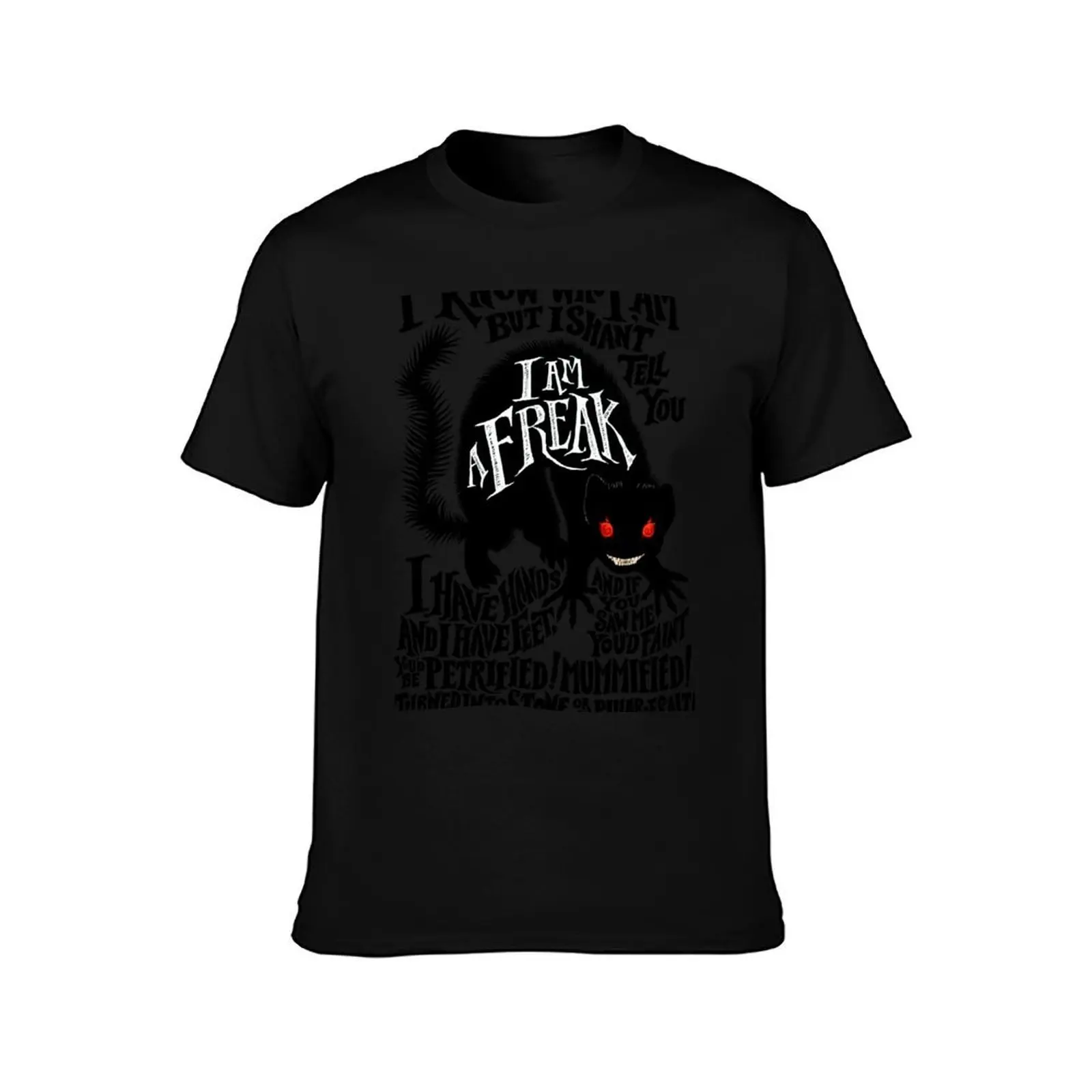 Gef the Talking Mongoose - I Am A Freak! T-Shirt, Summer Casual Cotton Tee, Oversized Streetwear Tops, Vintage Graphic Print
