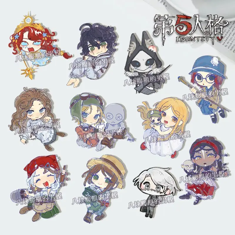 Emil Emma Woods Aesop Carl Demi Bourbon Patricia Dorval Helena Adams Tracy Reznik Identity V Cosplay Anime Button Brooch Badge