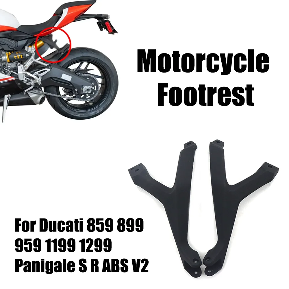 

For Ducati 859 899 959 1199 1299 Panigale S R ABS V2 Motorcycle Rear Passenger Foot Pegs Rest Bracket 2014-2019 2020 2021 2022