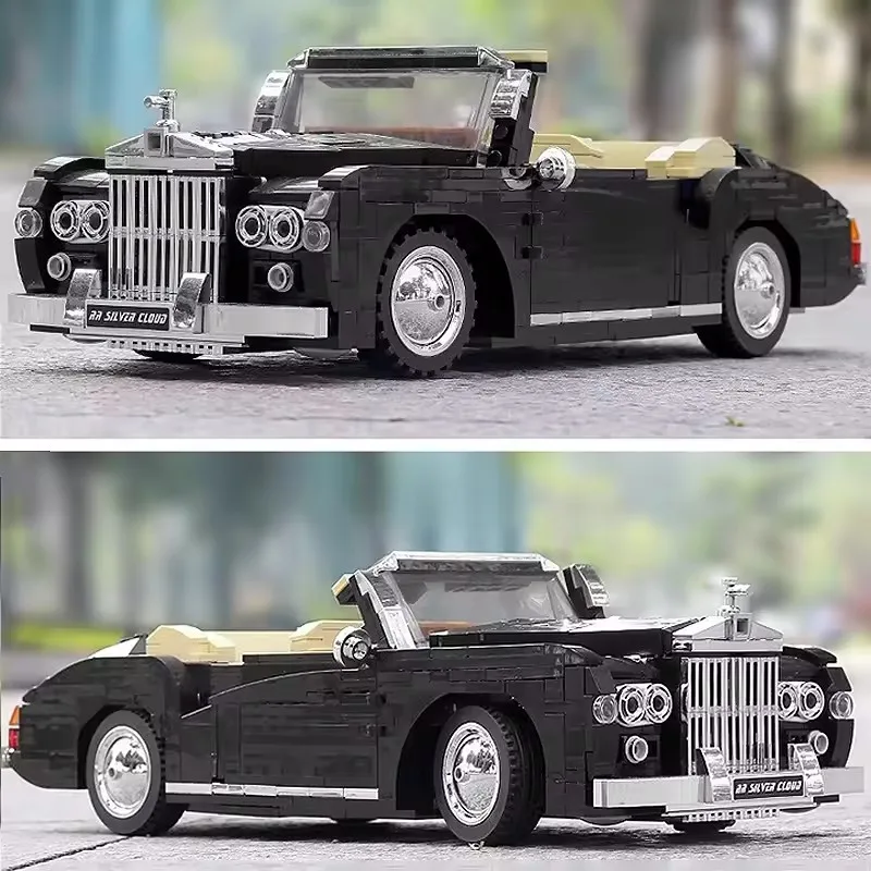 Mould King Vintage Car 1096PCS Construction The 1964 RR Sliver Cloud Vintage Vehicle Building Blocks Bricks Toys Adults Kids