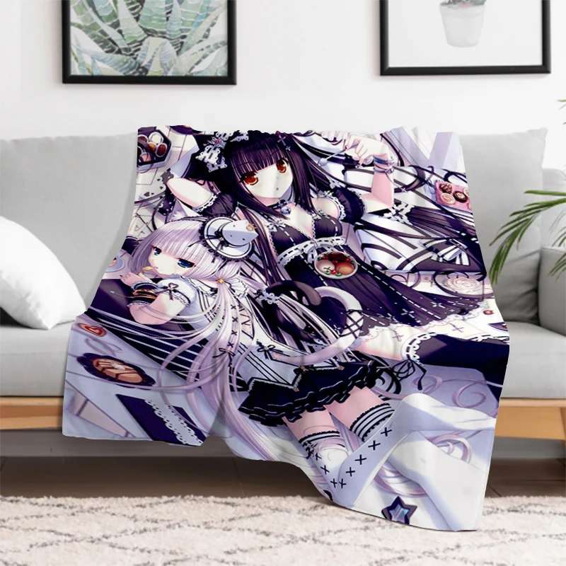 NEKOPARA Anime Game Kid's Blanket Fluffy Soft Blankets for Decorative Sofa Furry Summer Comforter Throw & Throws Bed Double Home