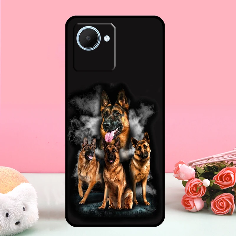 German Shepherd Dog For Realme GT 5 Pro GT3 Neo5 9 10 11 12 Pro Plus C25s C21Y C30 C31 C33 C51 C53 C55 C35 Case