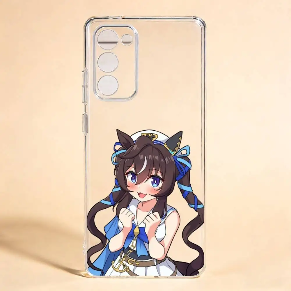 Vivlos  Uma musume For Samsung Galaxy S24 S25 S23 S22 S21 Transparent Cover Phone Case