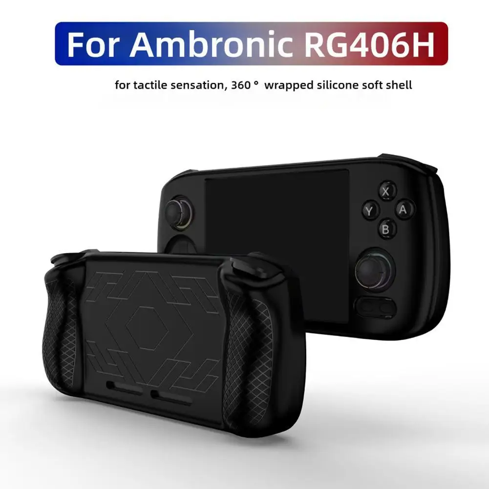 Silicone Protective Cover For ANBERNIC RG 406H Game Handheld 360° All-inclusive Anti-Slip Shell Case