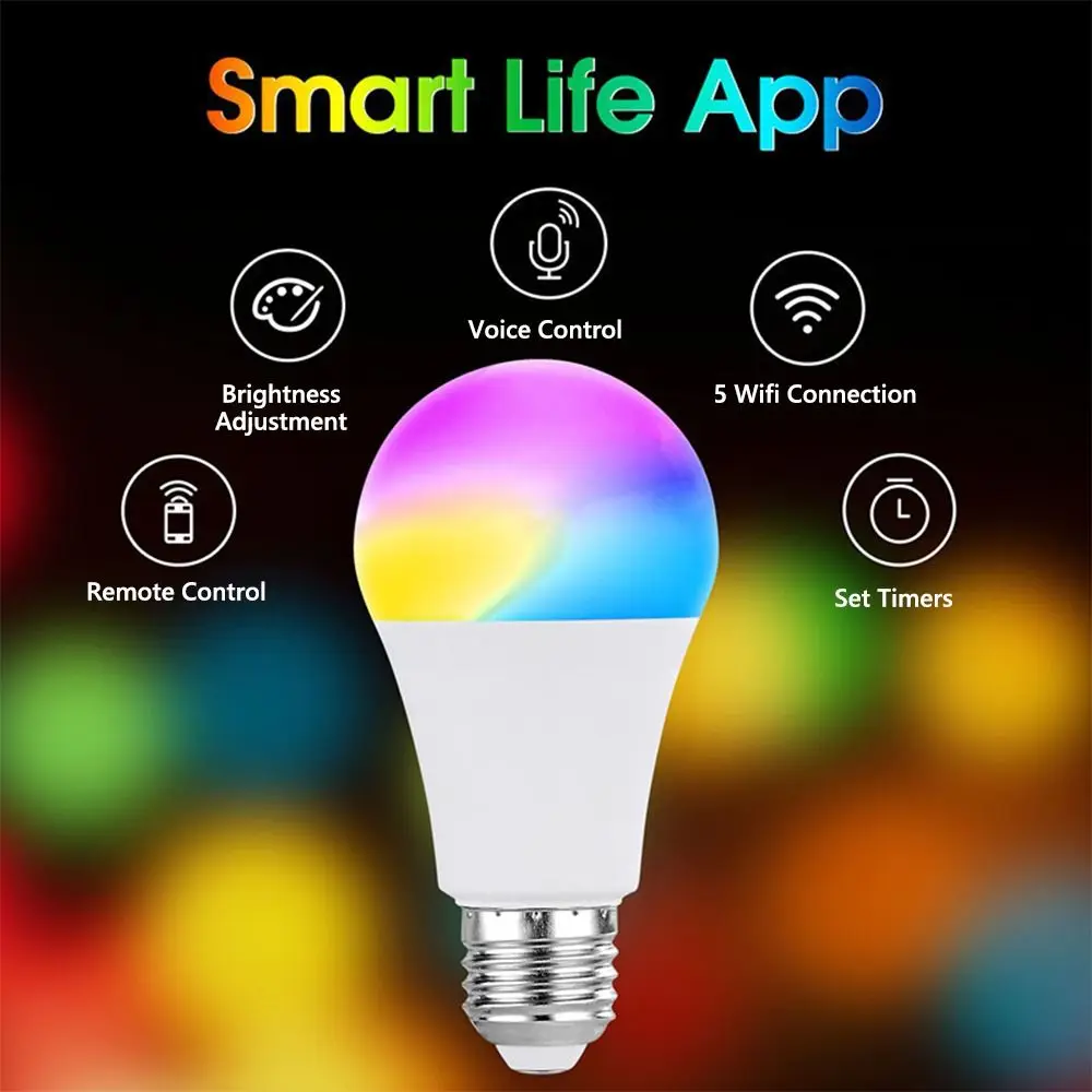 E27 قاعدة الذكية LED لمبة عكس الضوء 220 فولت الجهد بلوتوث ضوء غرفة نوم ضوء APP التحكم لمبة لغرفة الديكور مصابيح حفلات #1