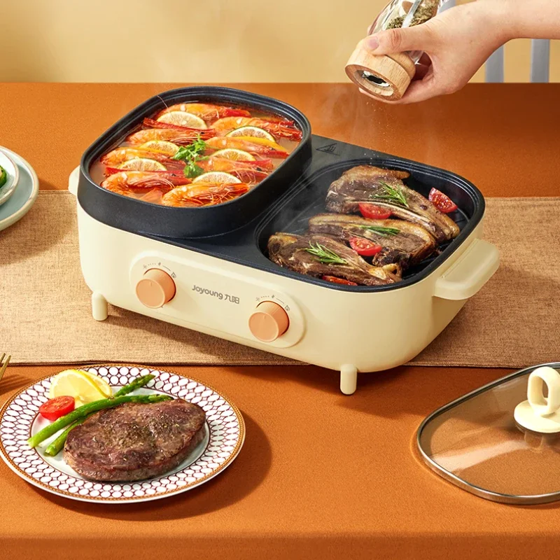 

Korean-Style Grill Pan Hot Pot Barbecue Integrated Electric Oven Braising Roasting Hot Pot Smoke-Free Plate Electric Baking Pan