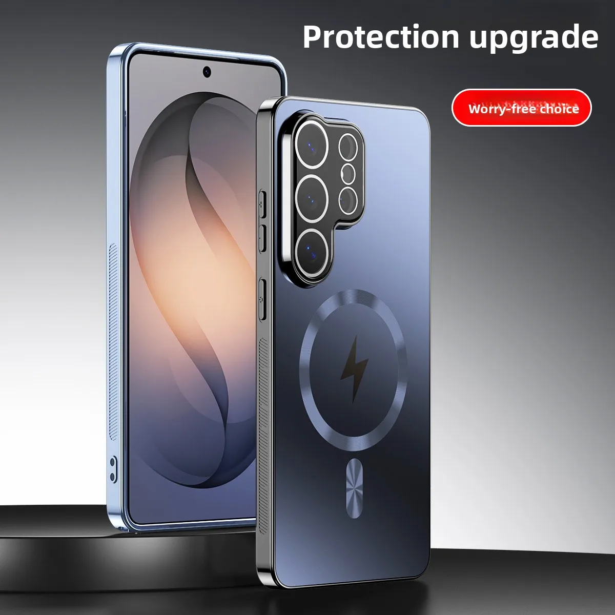 Magnetic Wireless Charging Phone Case for Samsung Galaxy S22 S23 S24 S26 Ultra S25 FE Camera Lens Film Protection Frosted Cover