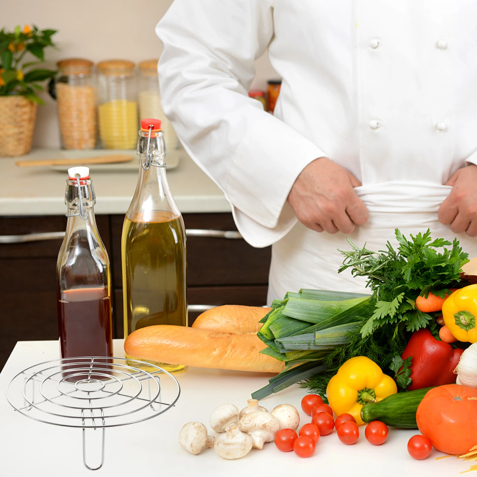 

2pcs Stainless Steel Steaming Rack Thickened Multi-Functional Egg Steam Stand For Cooking Pot Heat Insulation Kitchen Tool