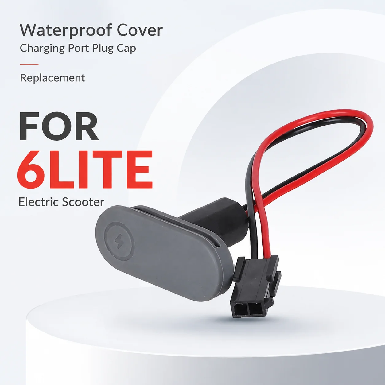 Waterproof Charging Port Cover with Cable for Xiaomi 6 Lite E-Scooter DC Socket Plug Cap Replacement Spare Part Accessory