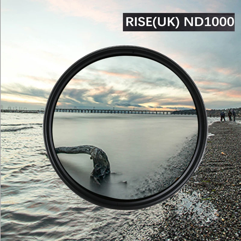 RISE(UK) Camera filter 82mm/95mm ND1000 10 Stop Fader Neutral Density Filter for Nikon Canon DSLR Lens ND Filter