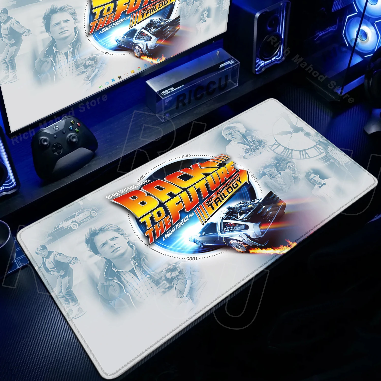 

Desk accessories Back To The Future Large Mouse Pad Computer Extended Mousepad XXL Gaming Keyboard Mat Rubber Car Table Carpet