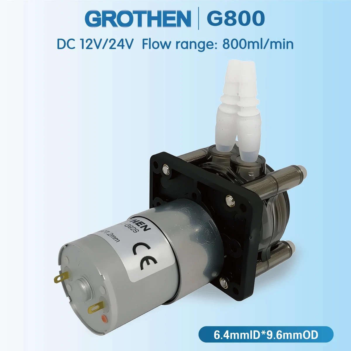 

800mL/min High-Quality Peristaltic Pump - Corrosion Resistant, Transparent PC Head for aquarium & Lab Use