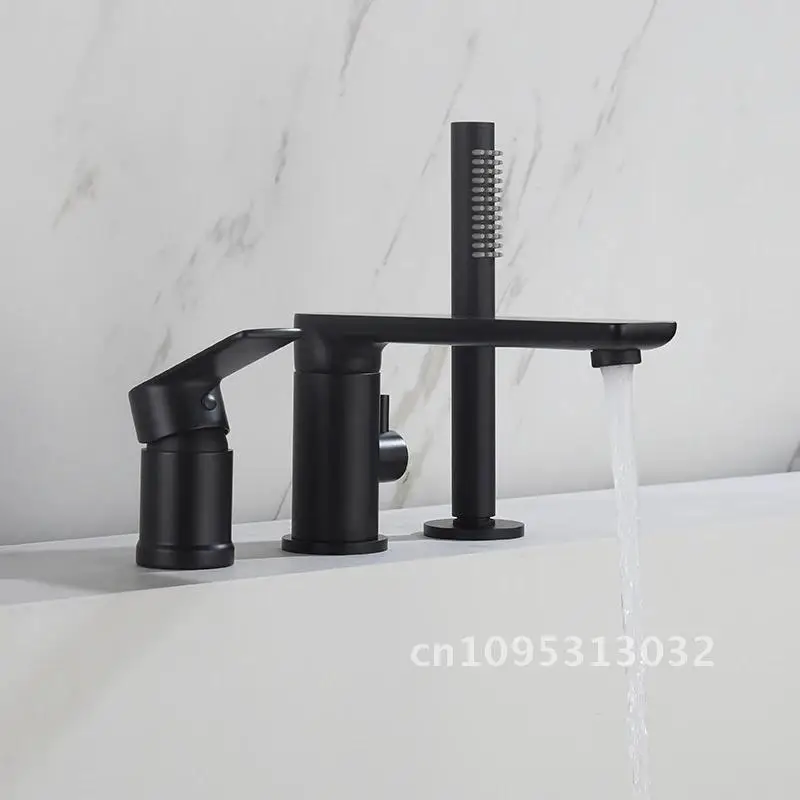 Bathroom Bath Faucet Duchas With Handheld Shower System Set Para Bathtub Water Torneira Mount Brass Cold Tap Bano Mixer Deck Hot