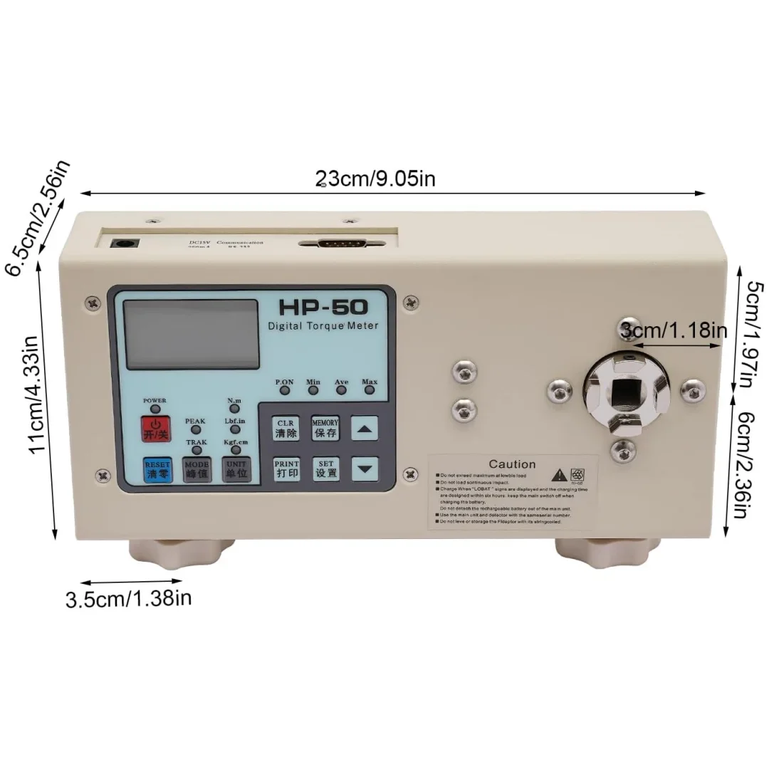 110/220V Digital Torque Meter HP-10/ HP-20/ HP-50/ HP-100/HP-300 Screwdriver Torque Wrench Measure Tester Portable Torque Meter