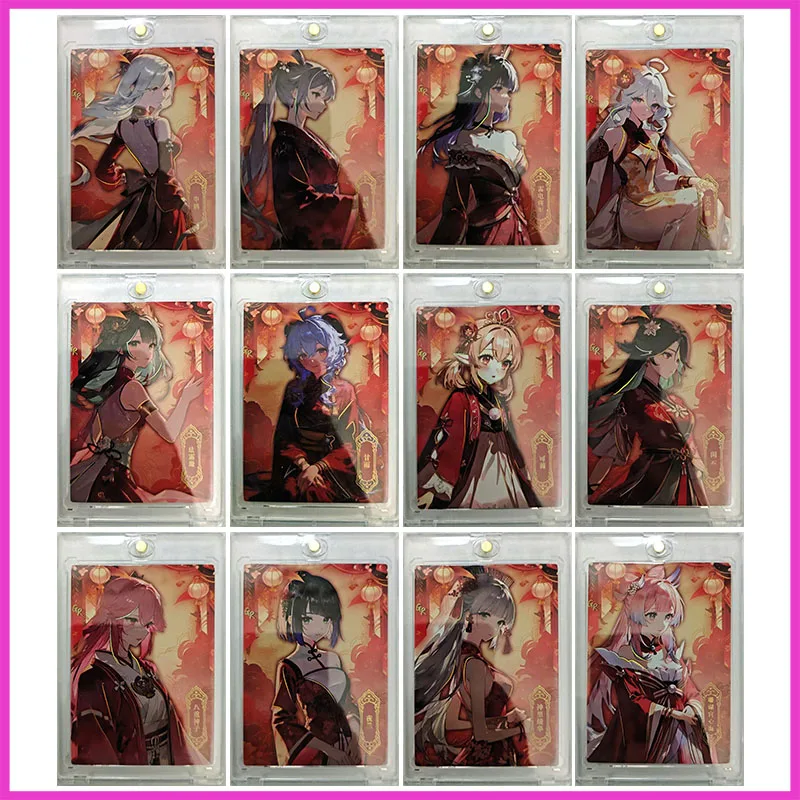 

Anime Goddess Story Rare GR Collectible Card Faruzan Kokomi Kamisato Ayaka Yelan Yae Miko Ganyu Klee Toys for boys Birthday Gift