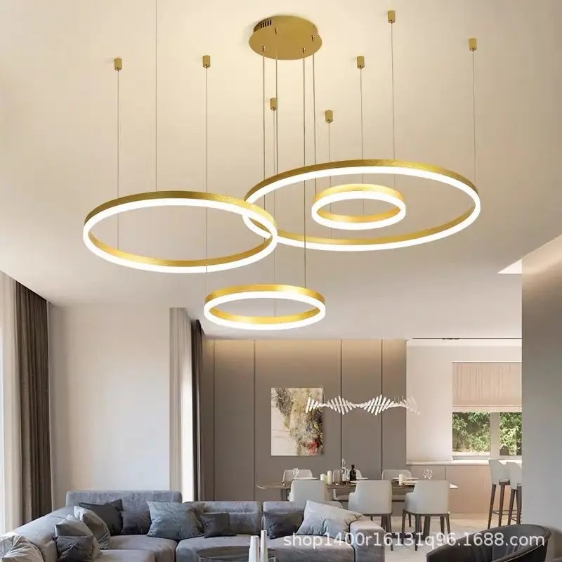 Modern Led Ceiling Chandelier Circular Ring Chandelier Living Bedroom Dining Room Lighting Home Indoor Lighting Decor Chandelier