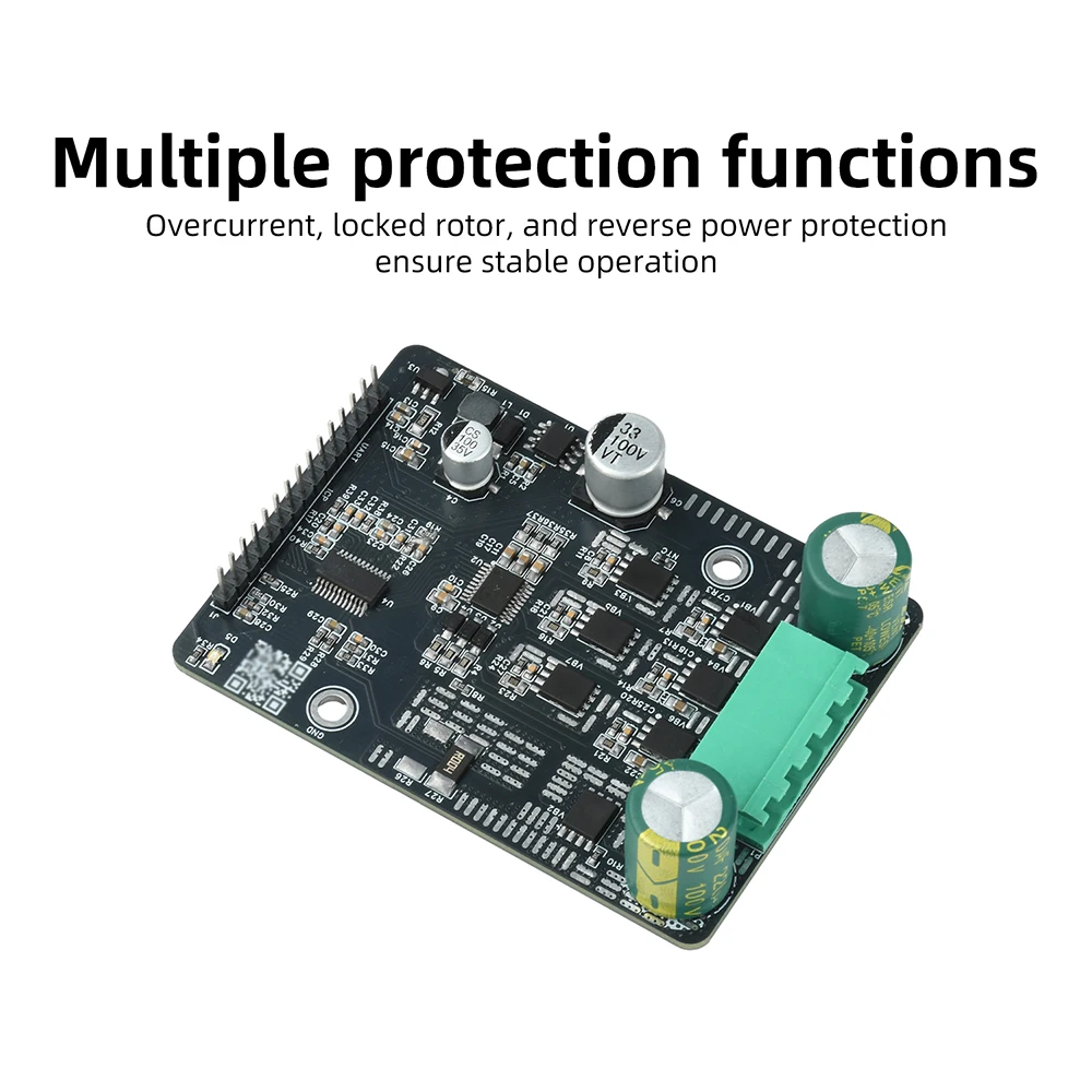 DC 6-80V 1600W BLDC Dreiphasiger DC Bürstenloser Motorcontroller PWM Motortreiberplatine Motorregler Ohne Hall – Detail 5