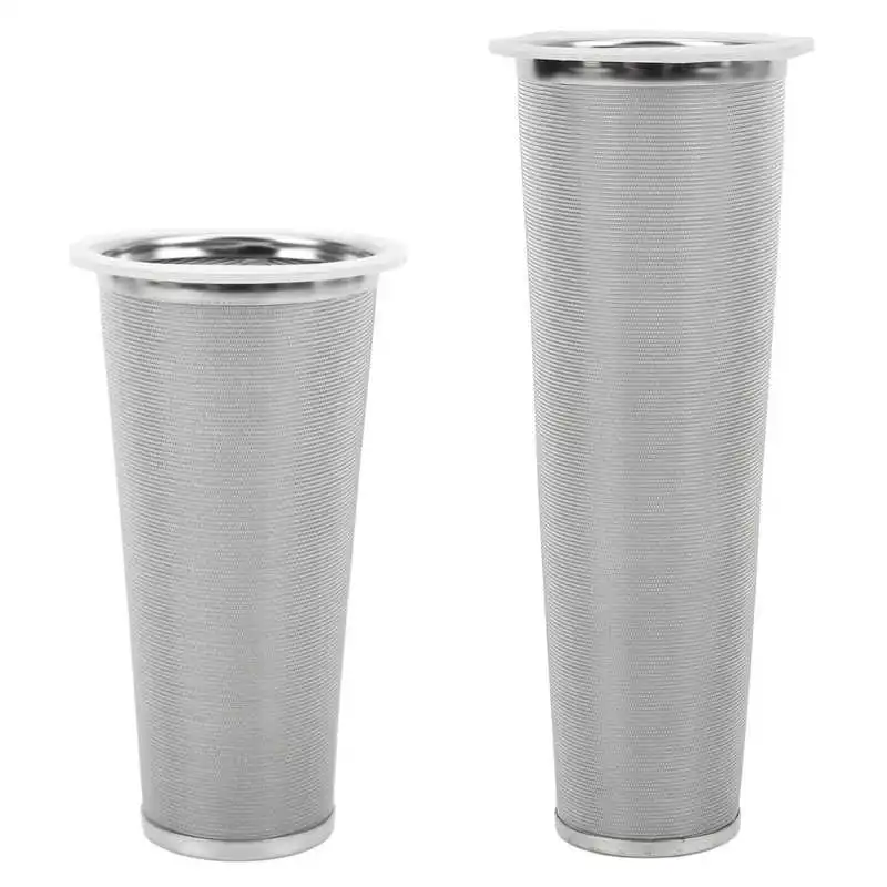 304 Stainless Steel Cold Brew Coffee Filter Cone Mesh with White Rubber Circle Coffee Brew Infuser for Fruit Drink