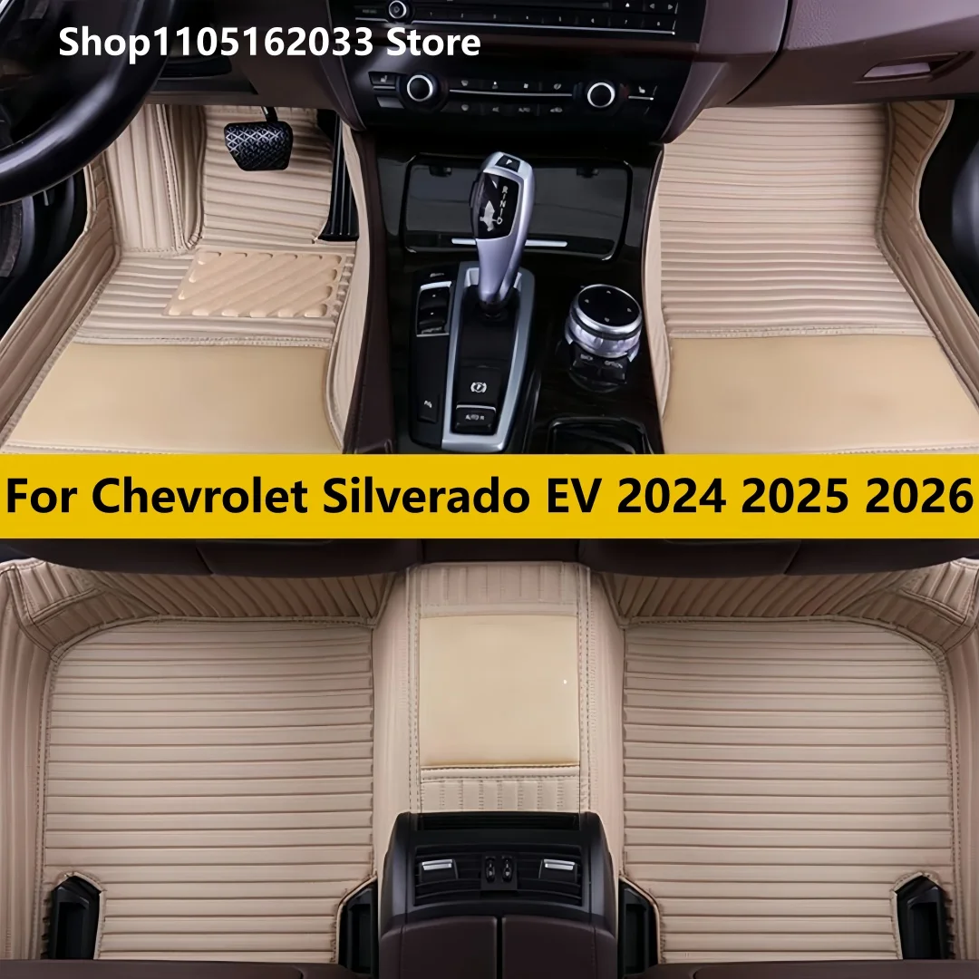 

Автомобильные коврики для Chevrolet Silverado EV 2024 2025 2026, коврики для автомобилей, всепогодные, водонепроницаемые, полный комплект