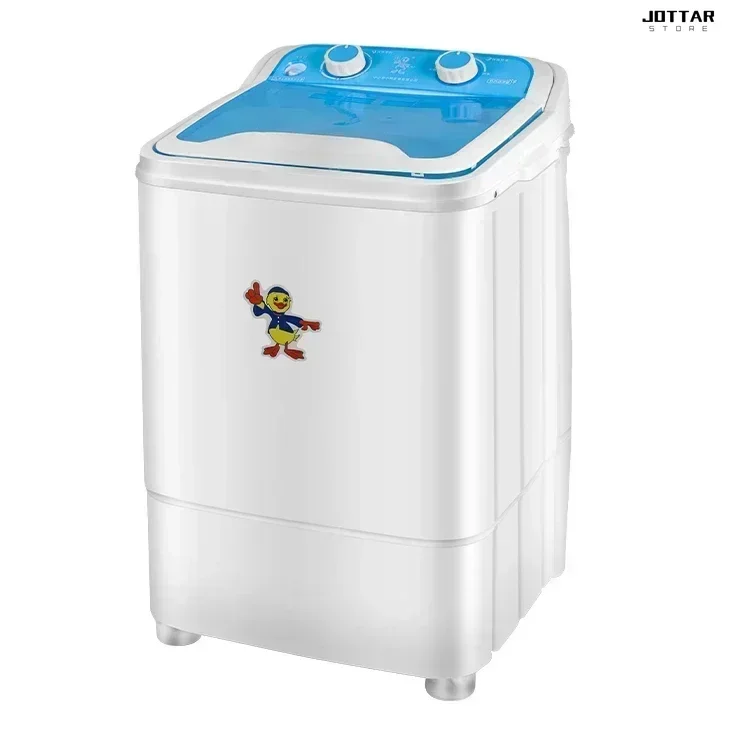 New household washing machine - large capacity single cylinder. Semi-automatic. For small dormitory. For baby and children.