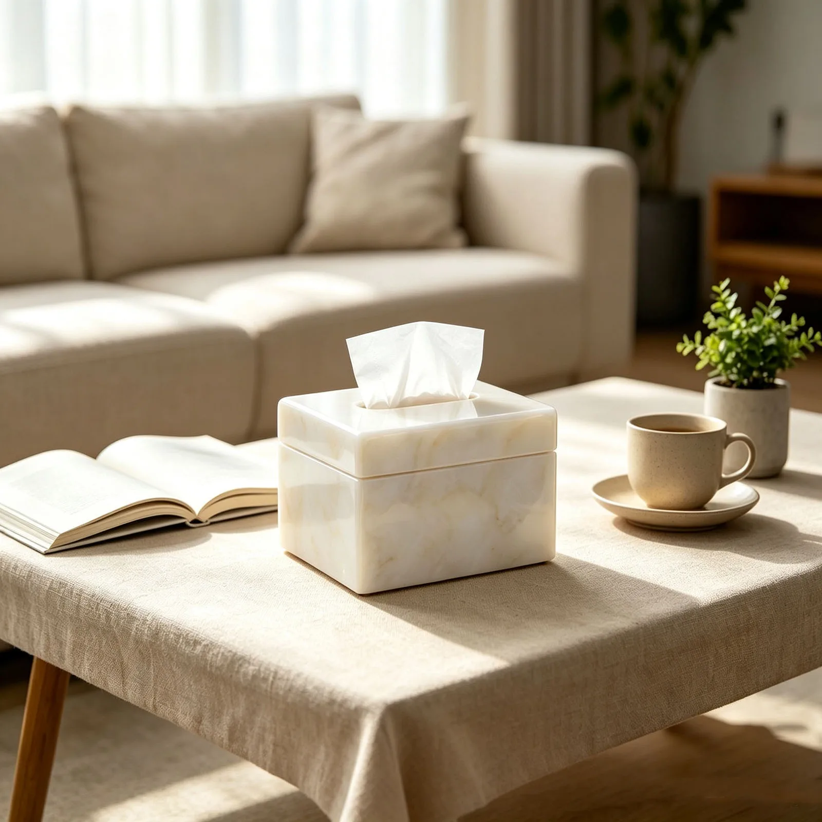 Scatola porta fazzoletti da scrivania, realizzata con conchiglie naturali, elemento decorativo di lusso discreto, adatta per il bagno e la camera da letto, dimensioni del modello decorativo: