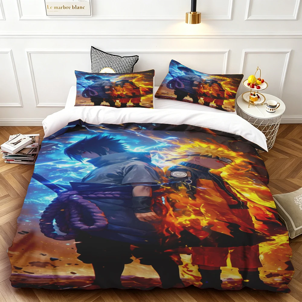 

Anime 3pcs Duvet Cover Naruto Bedding Set Kids Quilt Cover Breathable and Skin-friendly Bedroom Home Dormitory