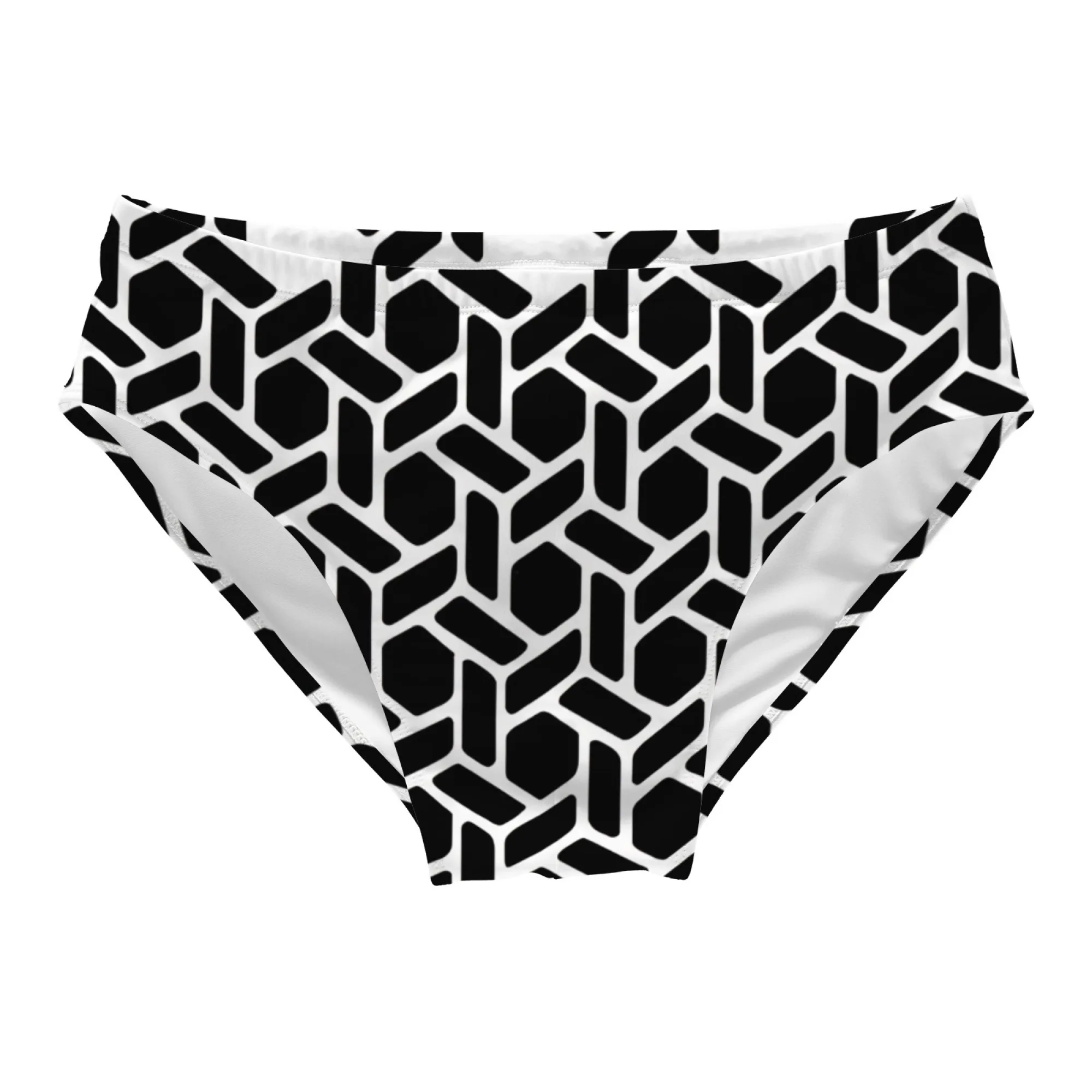 Geometric Cube Swim Trunks Stretchy Soft Skin-friendly Men's Triangle Swim Trunks Beach Carnival Swim Bathing Fashion Swimsuit