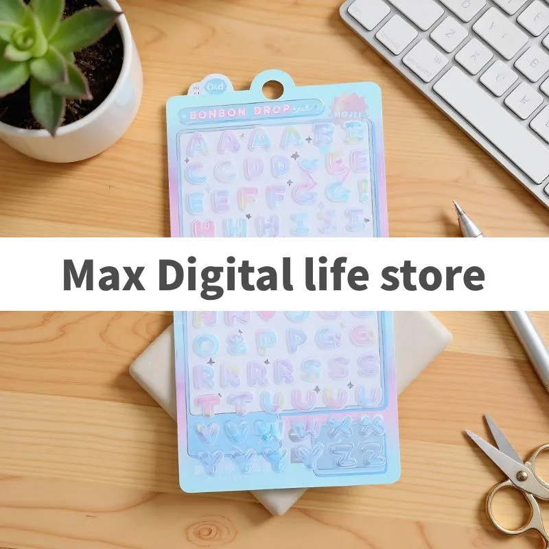الملونة 3D الكرتون الأبجدية الإغاثة ملصق DIY مجلة مخطط صور زينة طالب مكافأة ملصق القرطاسية #4