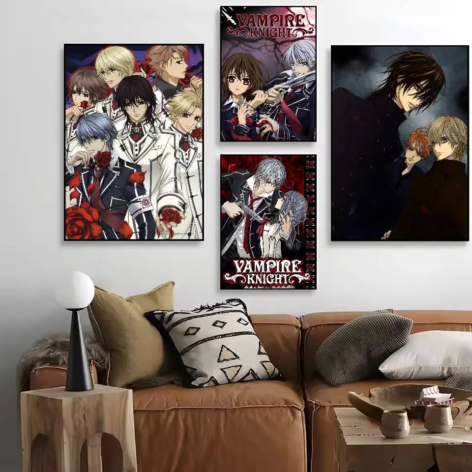 Vampire Knight Classic Vintage Poster HD Art Sticky Wall Waterproof Home Living Room Bedroom Bar Aesthetic Decoration