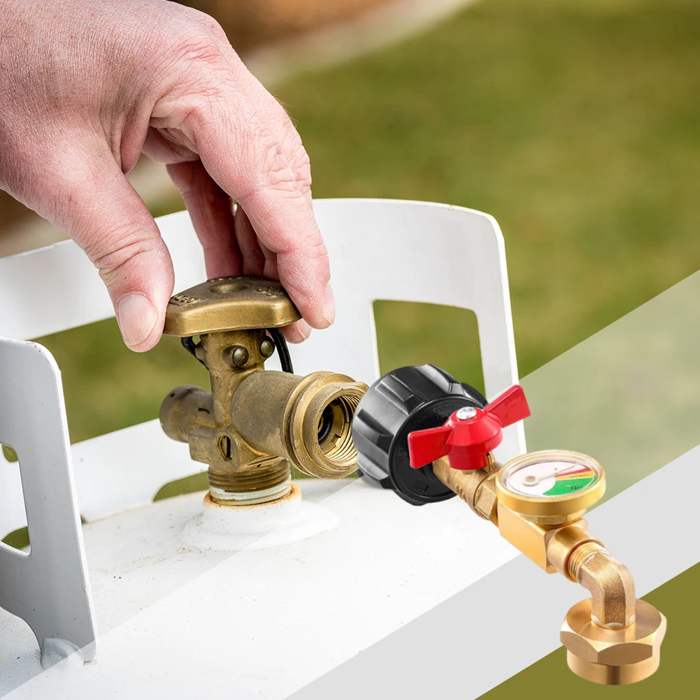 Gas Pressure Regulator Gas Bottle Level Indicator Propane Gas Level Indicator for RV Camper Cylinder BBQ Gas Grill Heater