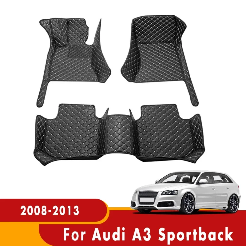 

Коврики для Audi A3 Sportback 2012 2011 2010 2009 2008, автомобильные коврики, аксессуары для интерьера автомобиля, оригинальные водонепроницаемые накладки на ножки