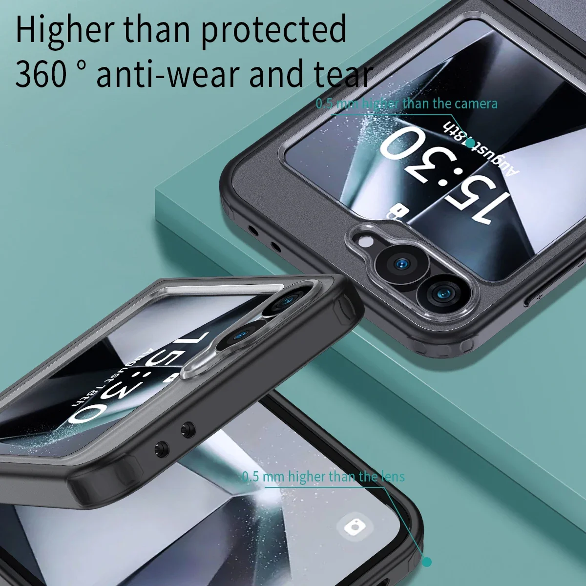 

For Samsung Galaxy Z Flip 6 Phone Case For Magsafe Magnetic Wireless Charging Transparent Shockproof Soft Edge Back Cover Cases