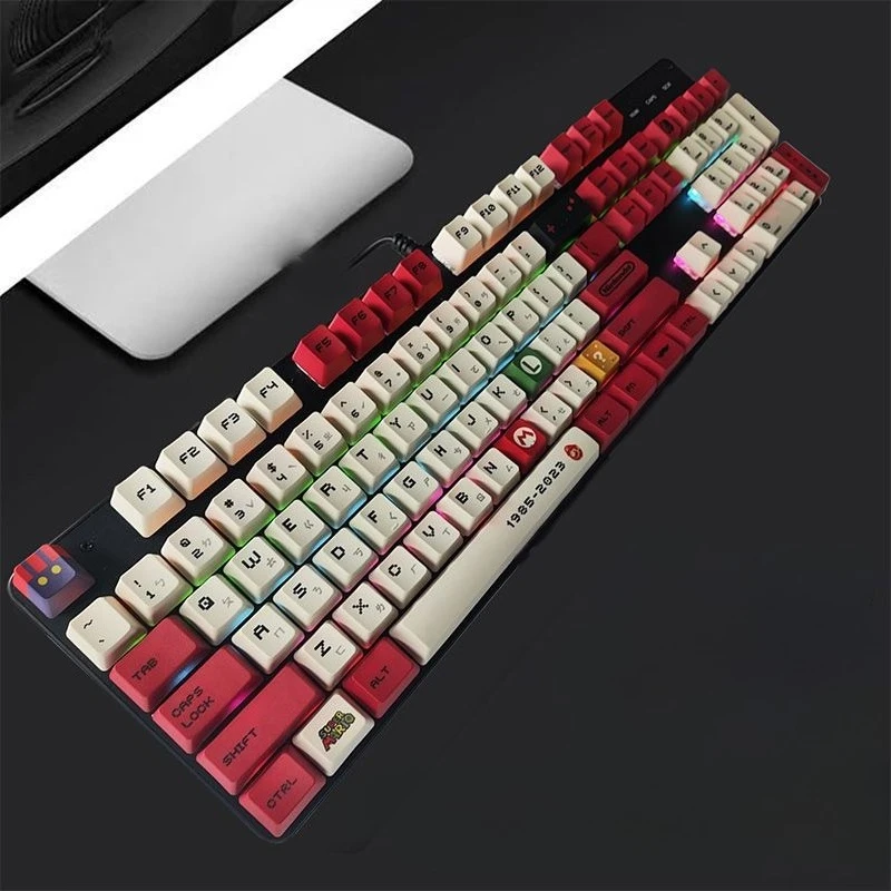 

RGB real mechanical keyboard, wired e-sports 104 full key, no macro definition, phonetic text hot plug and unplug