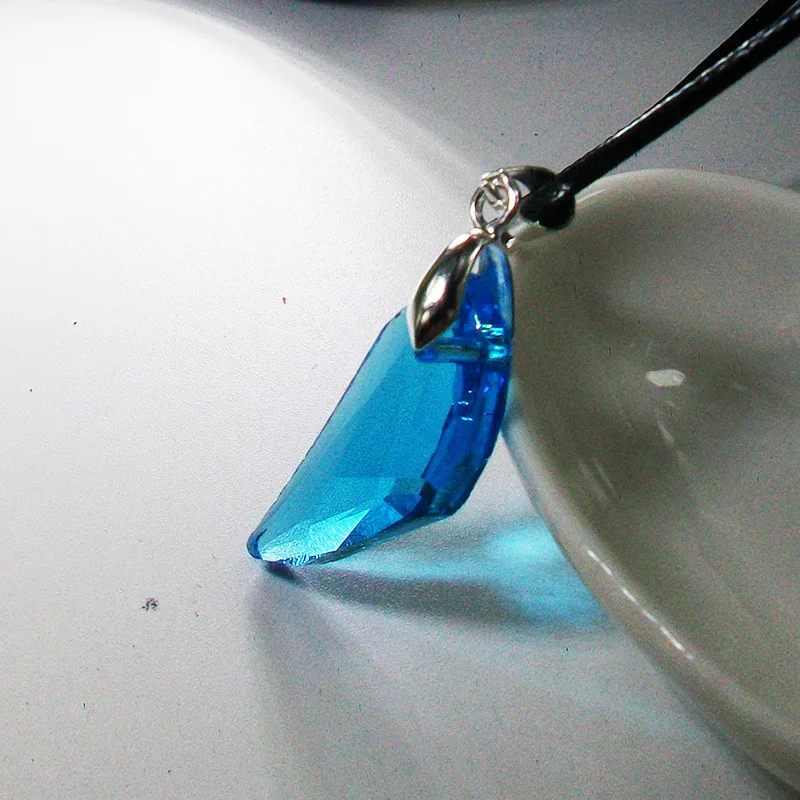 Classic Tv Series H2o Necklace Fashion Resin Moonstone Pendant Just Add Water Blue Stone Mako Mermaid Jewelry Film Gift