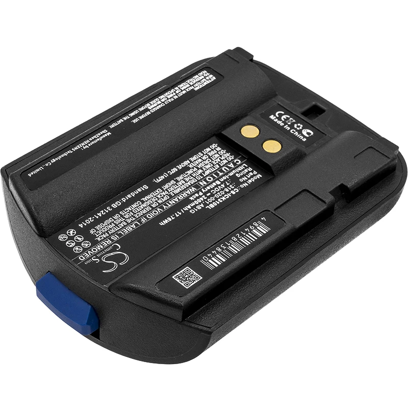 7.4V 2400mAh/3400mAh Barcode Scanner Battery 318-020-001 AB1G for Intermec CK30 CK31 CK32