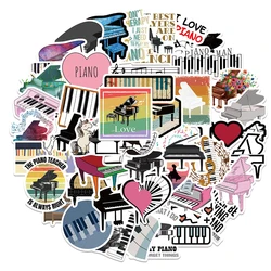 10/30/50PCS Musical Note Piano Cartoon Graffiti Stickers Classic Toy Waterproof Motorcycle Bicycle Helmet Laptop Decal Sticker