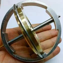 Model Metal Mechanical Gyroscope Aluminum Vertical Frame Copper Flywheel Stainless Steel Shaft Physical Angular Momentum Mechani