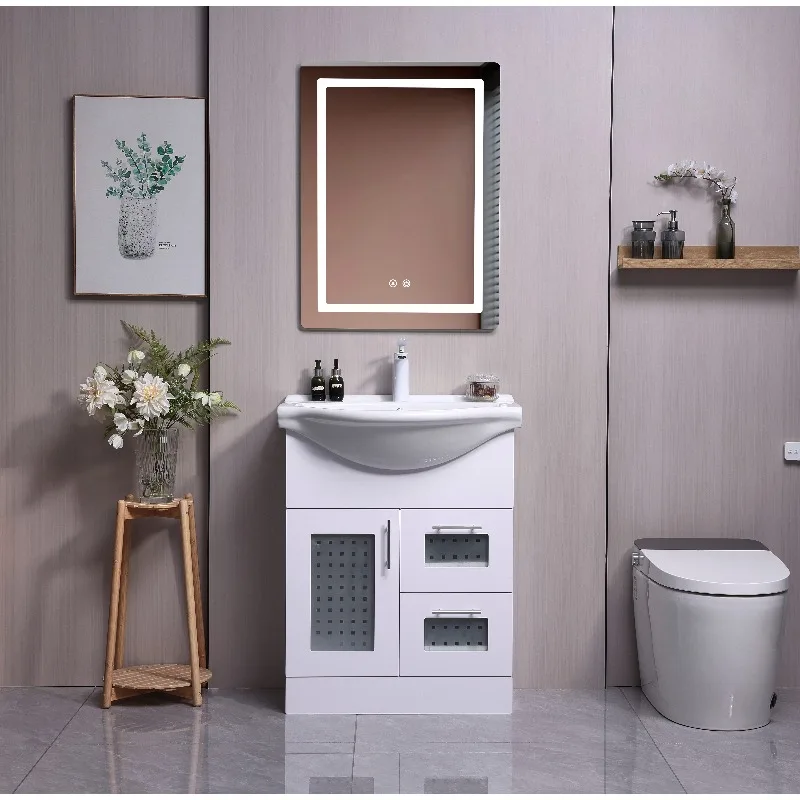 

Modern style floor-to-ceiling bathroom cabinet Smart mirror Bathroom vanity with washbasin Vanity furniture set