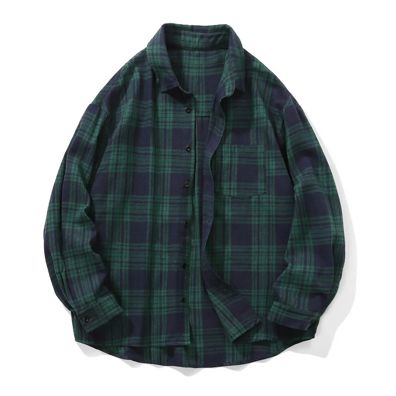 Factory Sale Men Shirts Casual Summer Autumn Long Sleeves Plaid Shirts Male Free Iron Korean Style Slim Fitted S-5xl Clothes Man