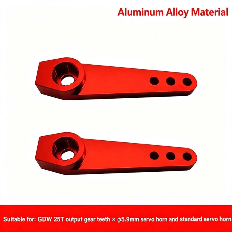 GDW 25T Output Gear Tooth Count * φ6.0mm Half-Moon Metal Servo Arm Compatible with GDW Standard Servos