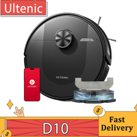 Ultenic D10 Robot Vacuum Cleaner 15min LiDAR Quick Map 4000Pa Suction 120min Runtime Carpet Auto-Boost No-Go Zone APP  Control