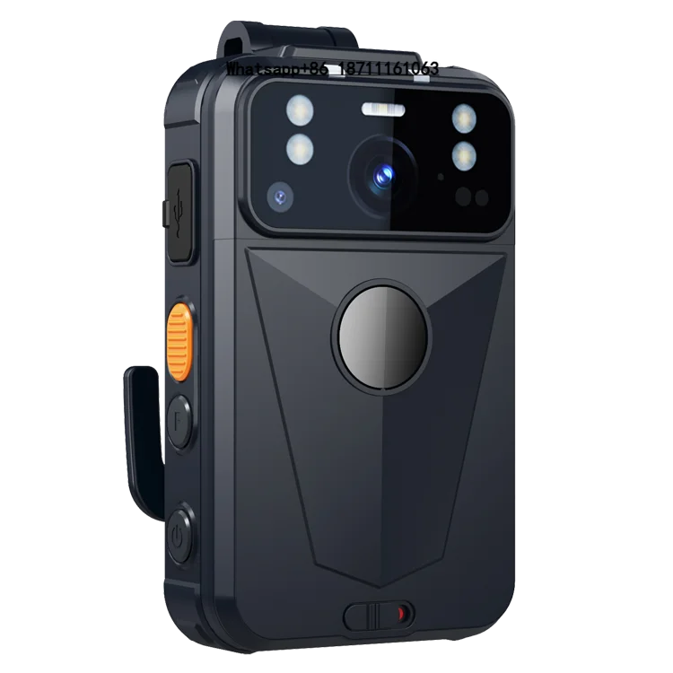 Caméra corporelle Android DVR 2K 4G avec fonction talkie-walkie PTT, diffusion en direct RTSP, AES256, suivi, SOS, Wi-Fi et suivi de trafic