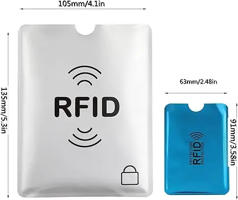 

Aigee 28 RFID Blocking Sleeves (24 Credit Card Protector Holders in 12 colors & 4 Passport Protectors), Identity Theft Protectio