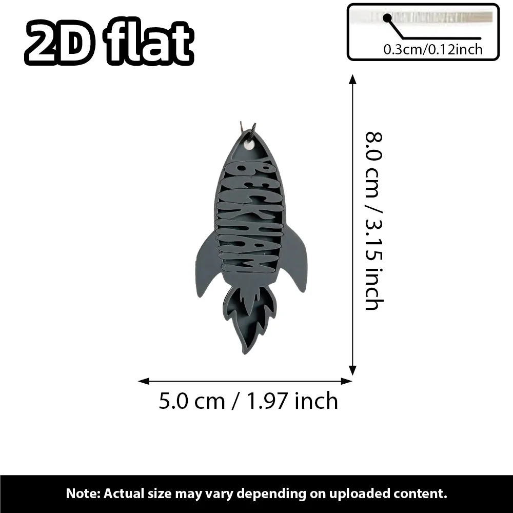 1 шт. персонализированная бирка для рюкзака с ракетным кораблем, индивидуальная бирка с именем для детей, брелок с космической тематикой для рюкзака, ланч-бокса или сумки для подгузников