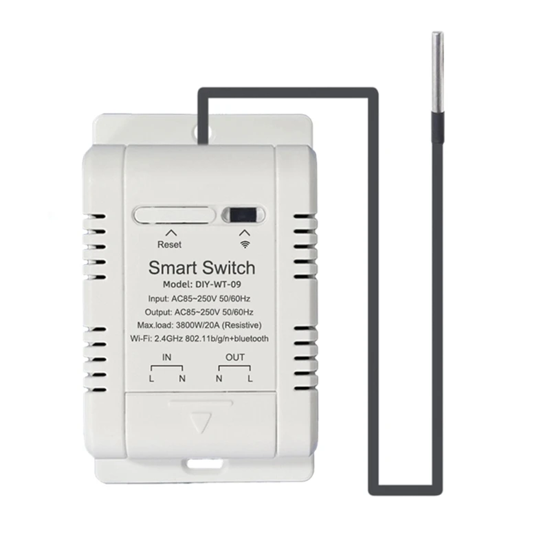 

IDUD Wi-Fi переключатель температуры с датчиком Ewelink Smart Wi-Fi 20A термостат переключатель температуры поддерживает голосовое управление