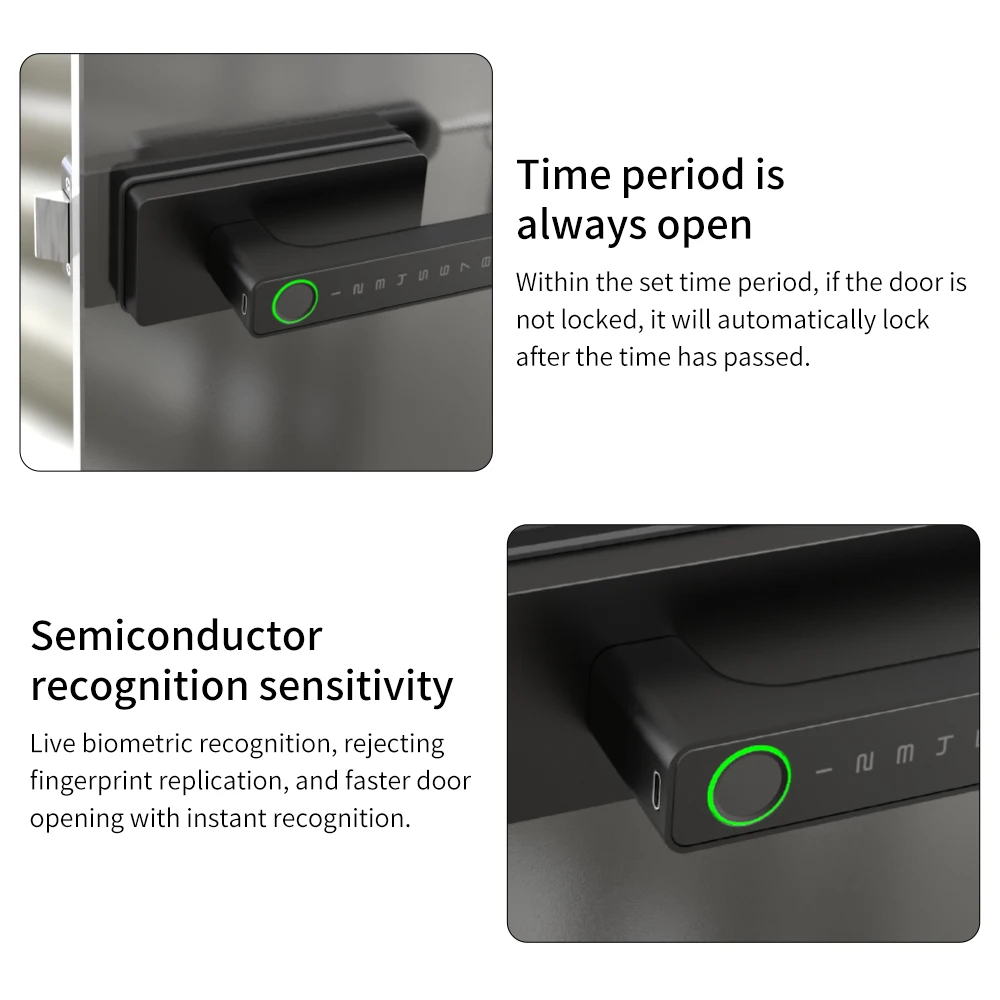 Tuya Smart Aluminum Alloy Globular Door Knobs Lock Rotation Knobset Handle Metal Glass Lock With Key App For Bedroom Living Room